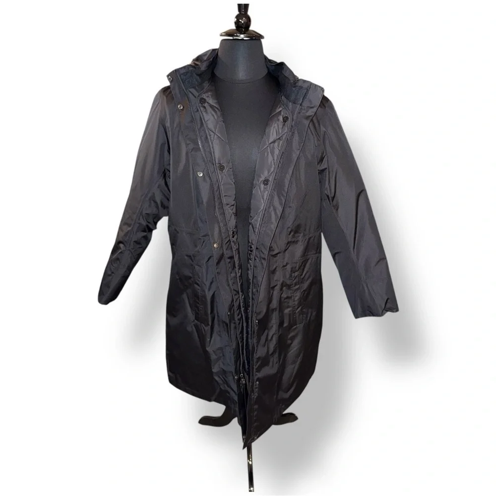 EDDIE BAUER Women's Girl on the Go® Insulated Waterproof Trench Coat 3X - Black